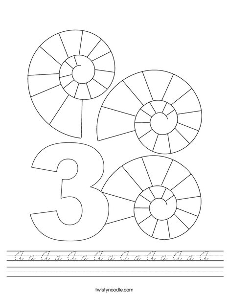 Three Shells Worksheet