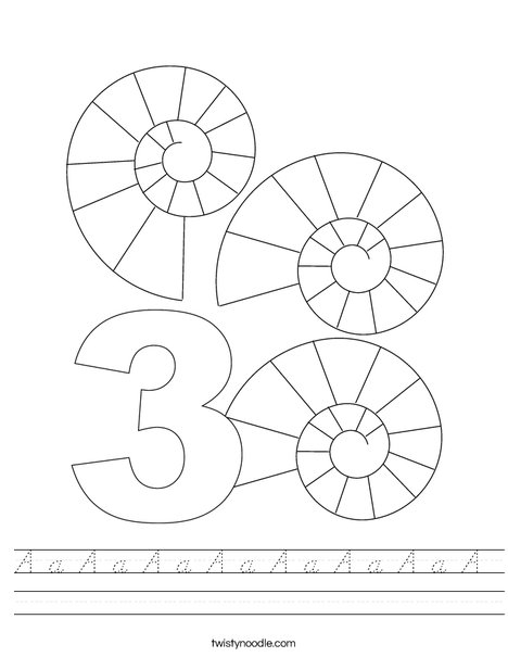 Three Shells Worksheet