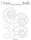 I have______ shells Coloring Page