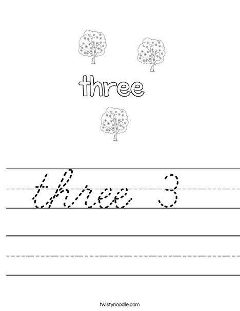 Three Trees Worksheet