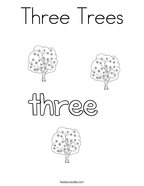 Three Trees Coloring Page