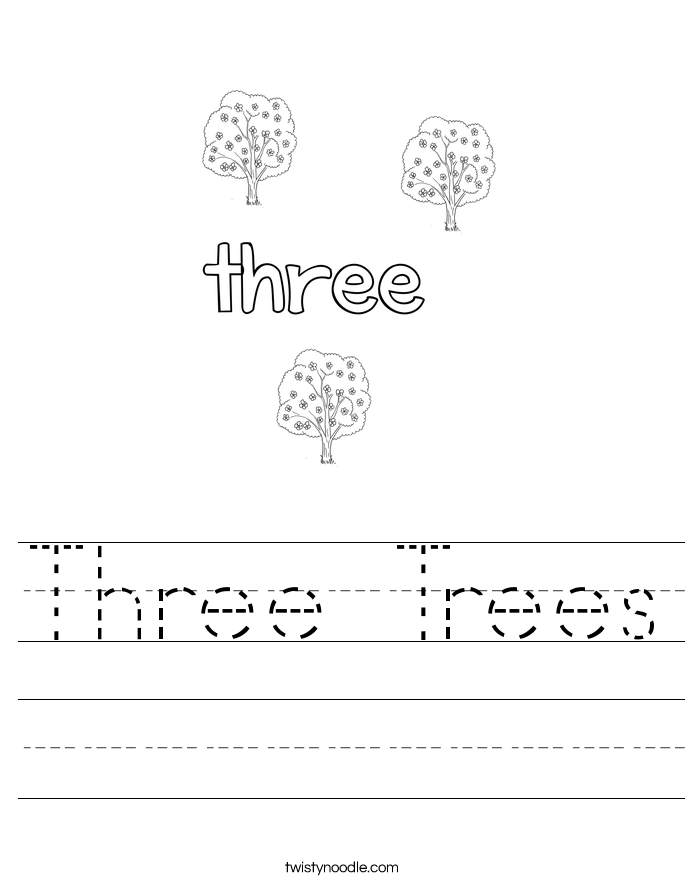 Three Trees Worksheet
