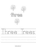 Three Trees Worksheet