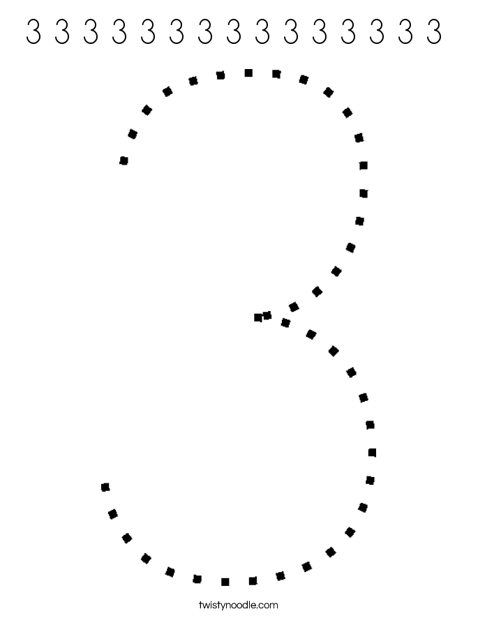 3 3 3 3 3 3 3 3 3 3 3 3 3 3 3  Coloring Page