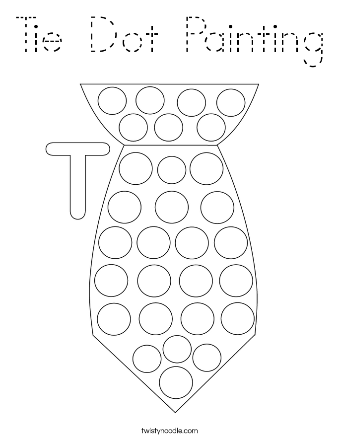 Tie Dot Painting Coloring Page