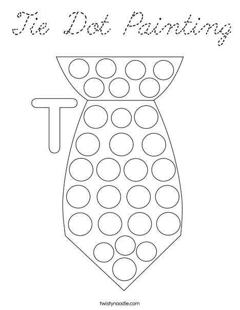 Tie Dot Painting Coloring Page