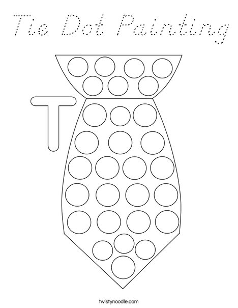 Tie Dot Painting Coloring Page