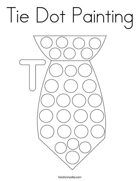 Tie Dot Painting Coloring Page