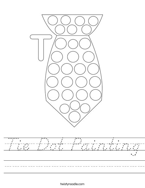 Tie Dot Painting Worksheet