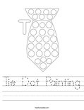 Tie Dot Painting Worksheet