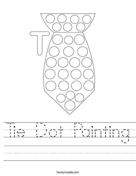Tie Dot Painting Worksheet