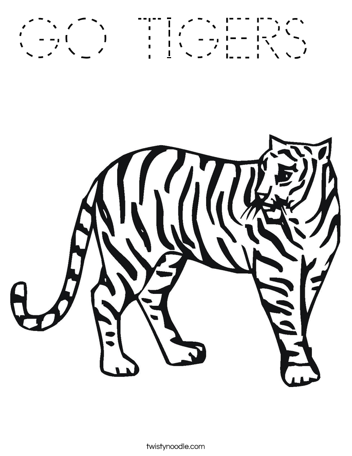 GO TIGERS  Coloring Page