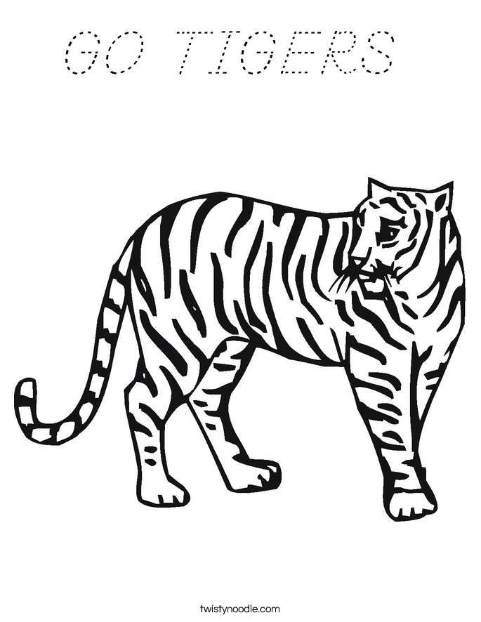 GO TIGERS  Coloring Page