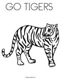 GO TIGERS  Coloring Page
