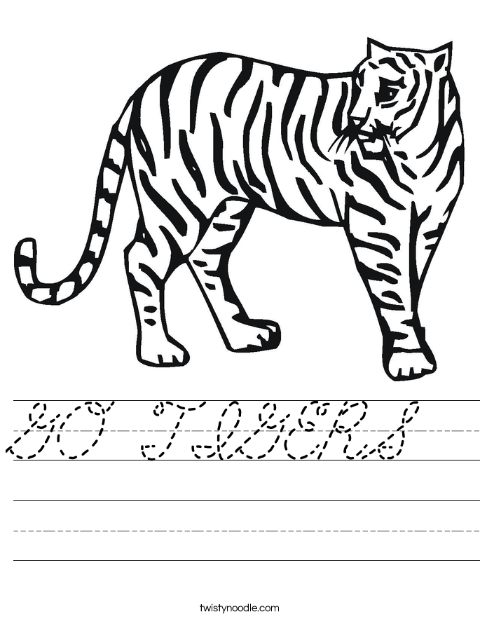 GO TIGERS  Worksheet