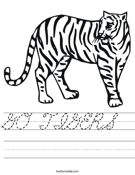 Tiger Worksheet