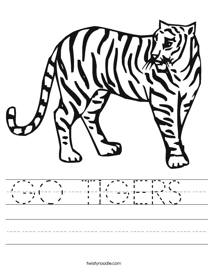 GO TIGERS  Worksheet