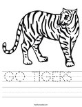GO TIGERS  Worksheet
