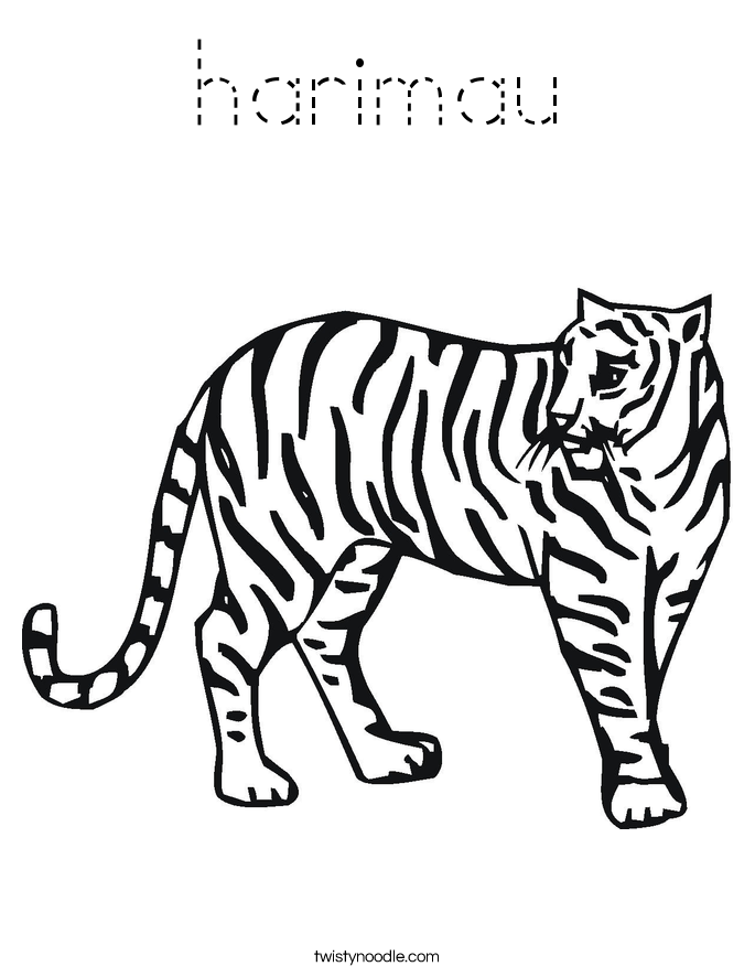 harimau Coloring Page