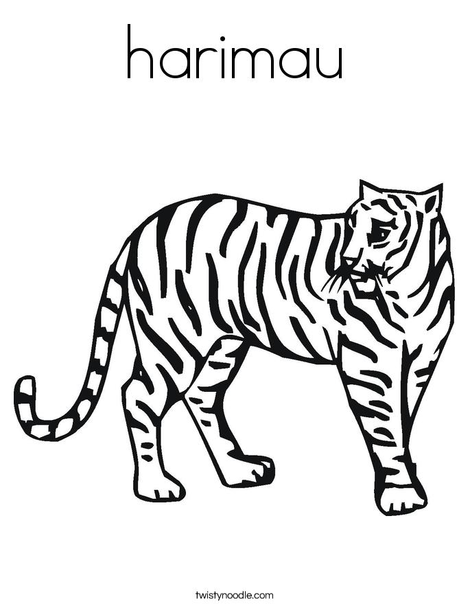 Coloring Harimau harimau coloring page twisty noodle Coloring Harimau harimau coloring page twisty noodle