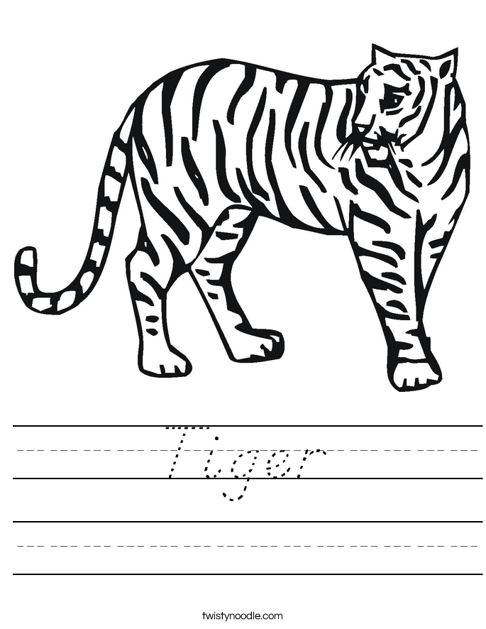 Tiger Worksheet
