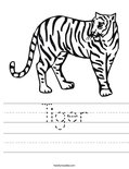 Tiger Worksheet