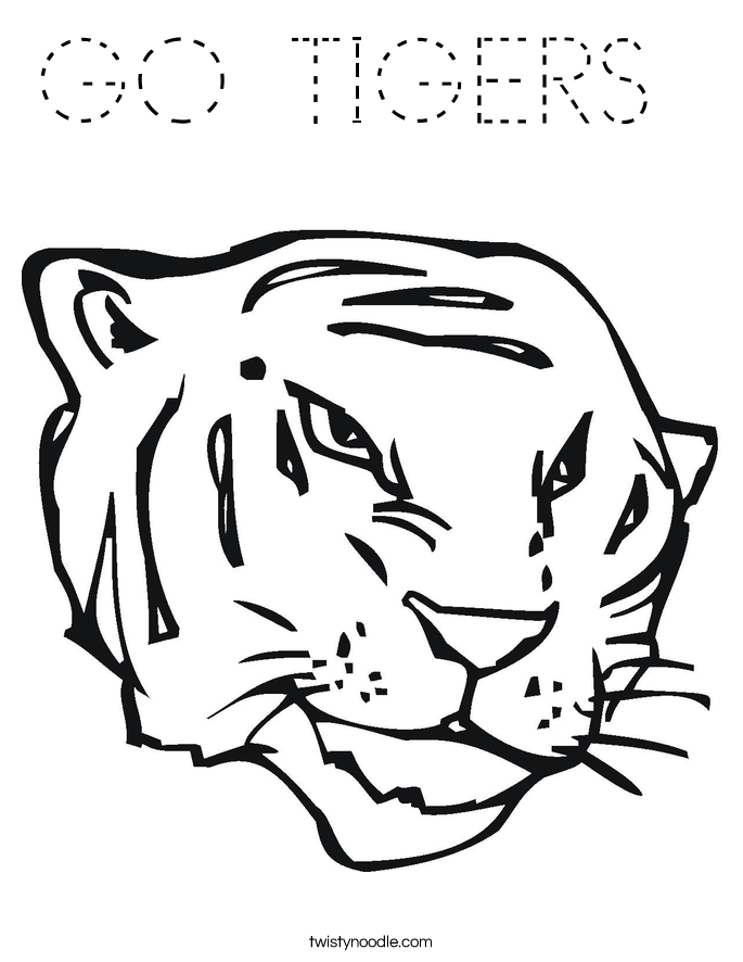 GO TIGERS  Coloring Page