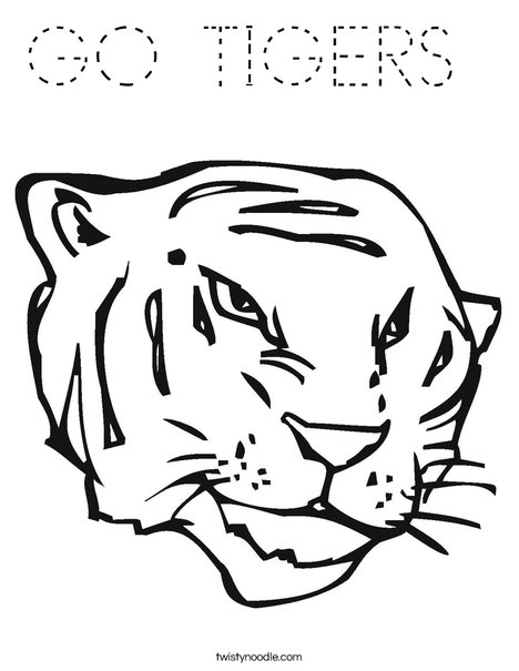 Tiger Head Coloring Page