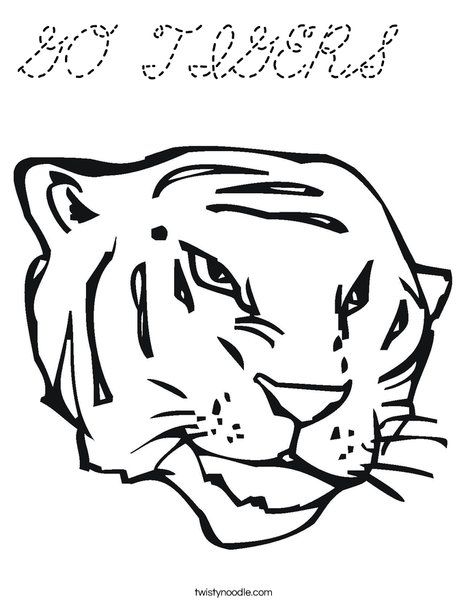 Tiger Head Coloring Page
