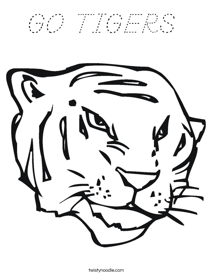 GO TIGERS  Coloring Page