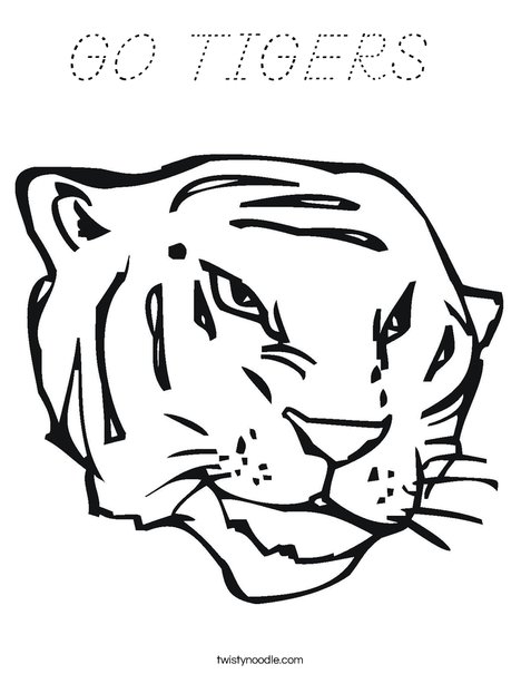 Tiger Head Coloring Page