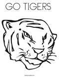 GO TIGERS  Coloring Page