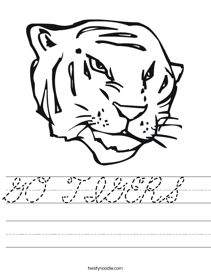GO TIGERS  Worksheet