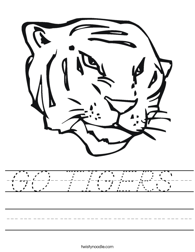 GO TIGERS  Worksheet