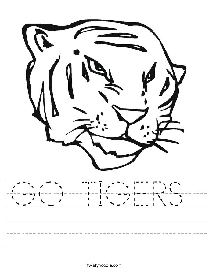 GO TIGERS  Worksheet