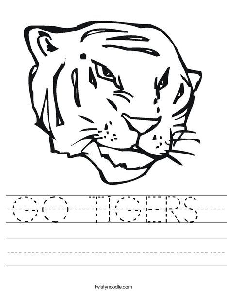 Tiger Head Worksheet