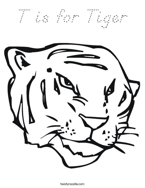 Tiger Head Coloring Page