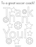 To a great soccer coach! Coloring Page