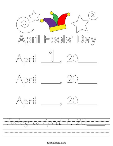 Today is April 1, 2020. Worksheet