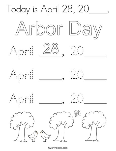 Today is April 30, 2020. Coloring Page