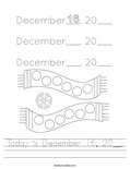 Today is December 16, 20__. Worksheet