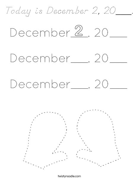 Today is December 2, 20___.ai Coloring Page