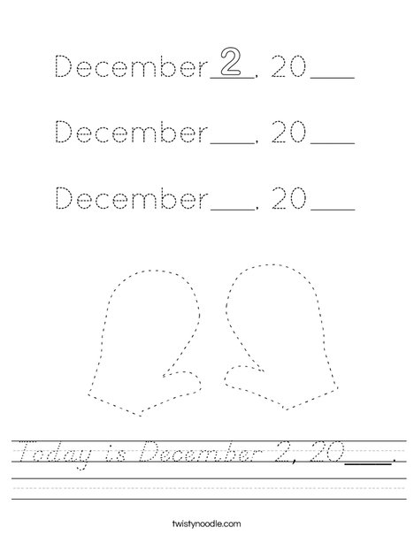 Today is December 2, 20___.ai Worksheet