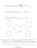 Today is December 28, 20__. Worksheet