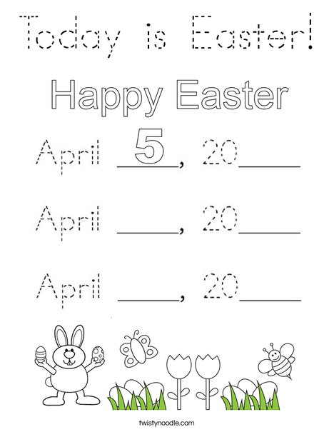 Today is Easter! Coloring Page
