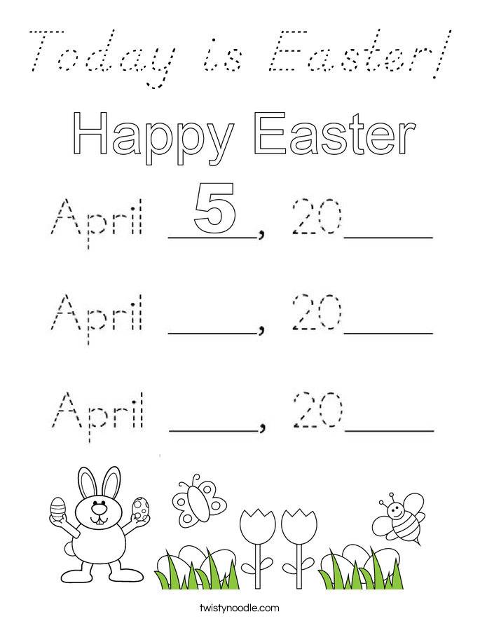 Today is Easter! Coloring Page