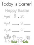 Today is Easter! Coloring Page