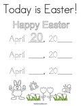 Today is Easter! Coloring Page