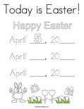 Today is Easter! Coloring Page