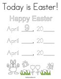 Today is Easter Coloring Page